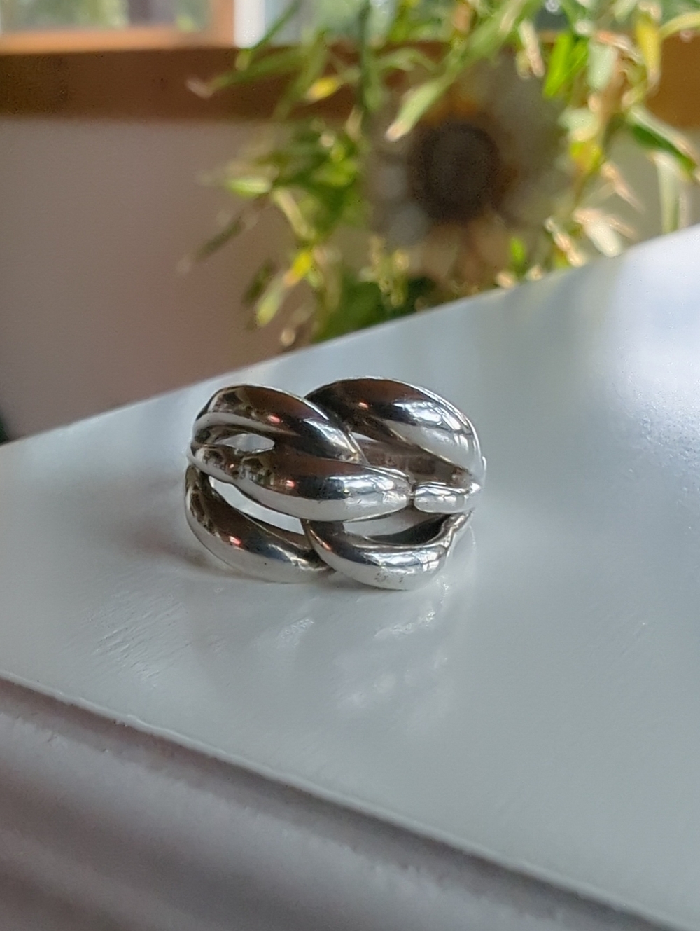 Vintage Joseph Esposito “Espo” 925 Sterling Silver Ribbed Ring, Size 6